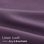 Plum Linen Curtains 108 Inches Long - Image 5