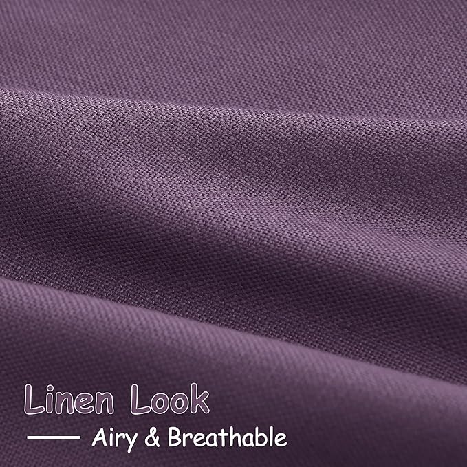 Plum Linen Curtains 108 Inches Long - Image 5