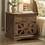 RALGEND Walnut Farmhouse End Table - Image 3