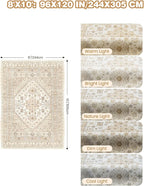 Washable Rugs 8x10 Area Rugs for Living Room, Cream/Beige | Non-Slip Backing - Image 2