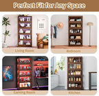 Display Cabinet with Acrylic Glass Doors, 5-Tiers Curio Cabinet with LED - Image 9