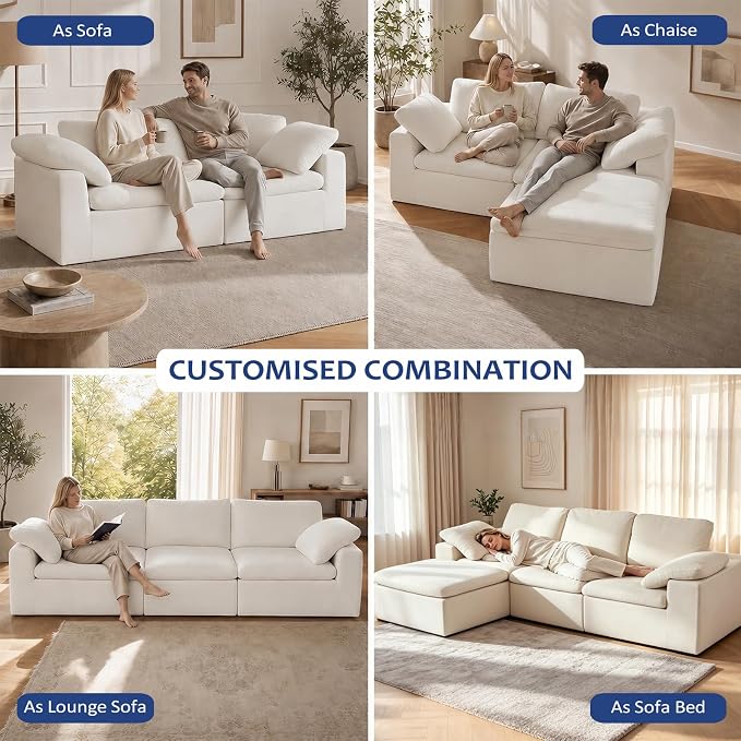 ANONER 110" Cloud Sectional Couches - Image 4