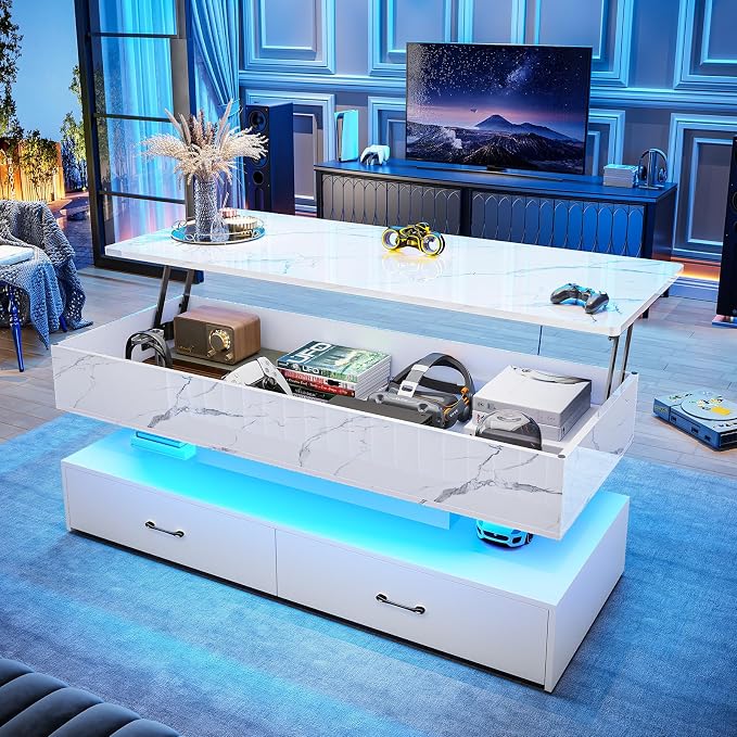 SEDETA 47.2" Lift Top Coffee Table, Coffee Tables by SEDETA