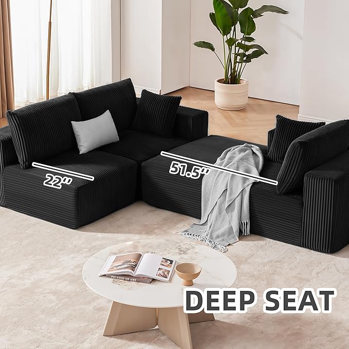 108” Modular Sectional Sofa, Cloud Sectional Couch - Image 6