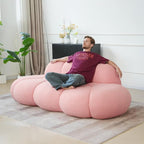 JACH 3 Seater Cloud Sofa for Living Room, Modern Sherpa Upholstered Sofa - Image 3