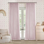 Light Pink Linen 100% Black Out 120 Inch Curtains by Twodrapes