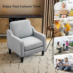 VINGLI Modern Accent Chairs Set of 2, Upholstered Sofa Chair Reading Chair - Image 10