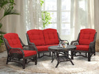 Malibu Lounge Loveseat Sofa Natural Rattan Wicker Handmade Design - Image 5