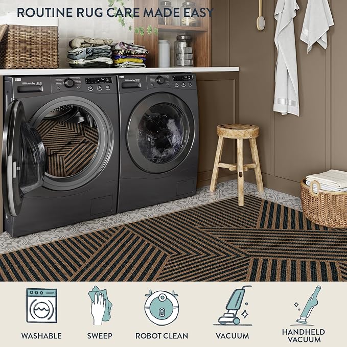 Lahome Modern Geometric Runner Rug, 2x6 Washable Rug Runners - Image 4