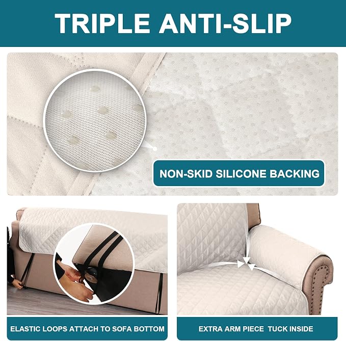 Turquoize 100% Waterproof Sofa Covers Chair Cover Slipcover Couch Protector - Image 4
