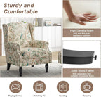 Pia Ricco High Back Floral Accent Chair - Image 3