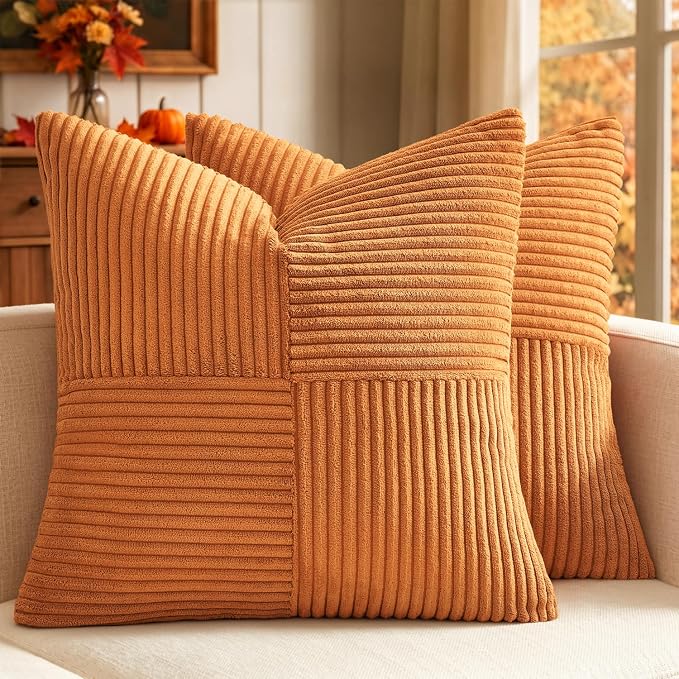 MIULEE Fall Burnt Decorative Throw Pillow Covers by MIULEE