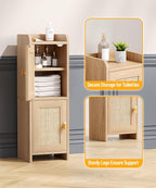Akxomel Rattan Small Bathroom Cabinet - Image 7