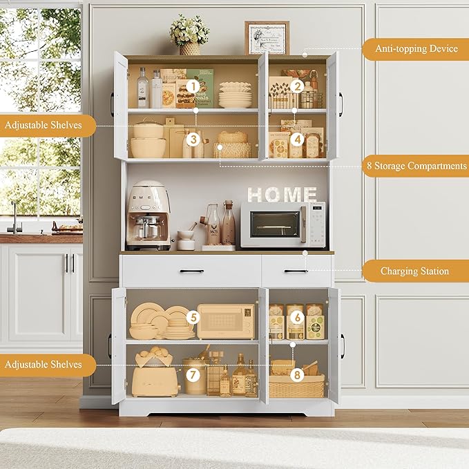 HOSTACK 71" Pantry Cabinet - Image 5