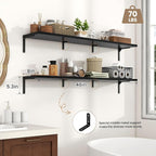 Fun Memories Deep Floating Shelves, 48W x 8D Floating Shelves Set of 2 - Image 3