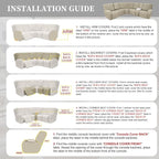 100% Waterproof Sectional Recliner Couch Covers - Image 7