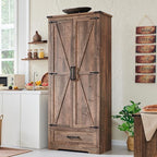 Farmhouse Kitchen Pantry Cabinet by JXQLINGMUFurniture