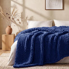 L'AGRATY Chunky Knit Throw Blanket by LAGRATY