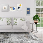 8x10 Area Rugs for Living Room Bedroom Dining Room Washable Black Gold | Soft - Image 3