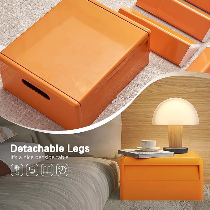 Nightstand Bedside Table with Storage Space, Dorm and Small Spaces, Easy - Image 7