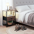 LOAKEKEL Night Stand Set 2, LED Nightstand - Image 2