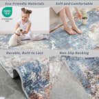 8x10 Washable Living Room Rug – Modern Neutral Abstract Large Area Rug - Image 6