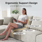 152'' Modern Boneless Couch, Oversized 2-in-1 Modular Sectional Sofa Bed - Image 3