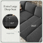 Belffin 111" Cloud Sectional Sleeper Sofa - Image 5
