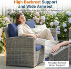 Wisteria Lane Patio Furniture Set, Wicker Outside Outdoor Furniture - Image 4