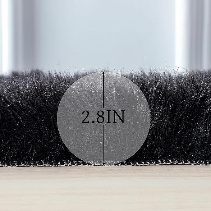 linmopm Faux Fur Sheepskin Rug, 3x4 ft | Shag Fluffy Fuzzy, High-Density Cushion - Image 2