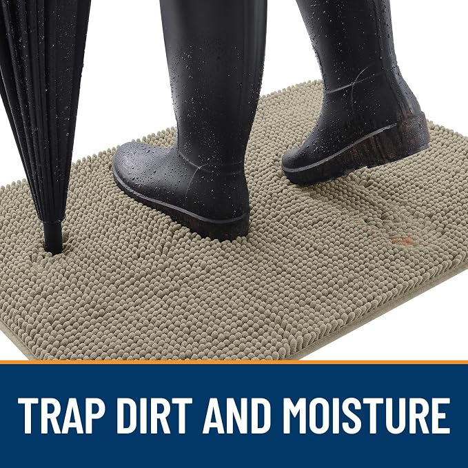 OLANLY Dog Door Mat for Muddy Paws 47x17, Super Absorbent Chenille Mud Mat | - Image 2