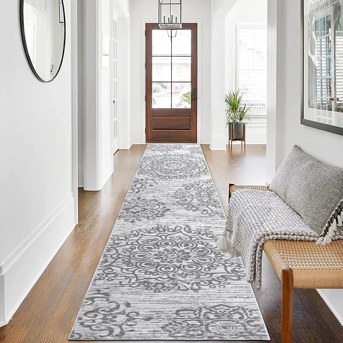 HEBE Hallway Runner Rug 2'x10', Washable Non Slip Kitchen Rug Runner | Soft - Image 6