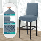 Turquoize 100% Waterproof Bar Stool Cover Stretch Washable Barstool Seat Covers - Image 4