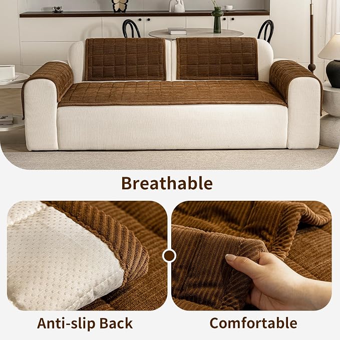 Couch Covers for Dogs Washable, 27.6"x59.1" Non Slip Couch Covers for Loveseat - Image 4