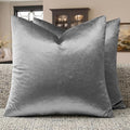 GIGIZAZA Dark Grey Velvet Throw Pillow Covers 24x24 Pack of 2 | Decorative by GIGIZAZAFocusingonhomedecoration