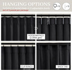 Modern Pinch Pleated Black Curtains - Image 5