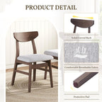 P PURLOVE Modern 3 Piece Table Set, Triangular Table and 2 Curved Wood Chairs - Image 7