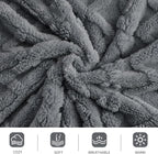 Aganear Fleece Throw Blanket for Bed Couch 90"x90" Grey | Lightweight Fuzzy - Image 9