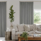 Dark Grey Pinch Pleated Linen Blackout Curtains 90 Inches Long - Image 9