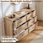 Joaxswe Farmhouse 6 Drawers Dresser - Image 3