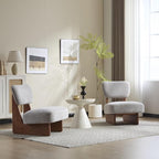 GDFStudio Upholstered Armless Accent Chairs Set of 2 Modern Side Chair - Image 3