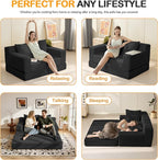 Erament Loveseat Boneless Convertible Sofa Bed, Folding Floor Futon Sleeper - Image 4