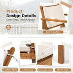 Flamaker Patio Chairs 3 Piece Acacia Wood Patio Furniture - Image 4