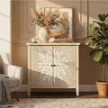 31" Carved Sideboard Buffet Cabinet by LFGUIZO