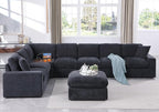 Ball & Cast 146" Oversized Modular L-Shaped Sectional Sofa, Large Chenille - Image 2