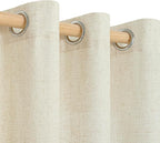 YoungsTex 45 Inch Length Beige Linen Curtains - Image 7