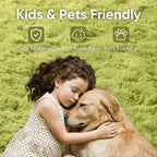 6x9 Large Green Fluffy Soft Area Rug Non-Slip - Image 7