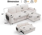 Vipbear 86" Modular Sectional Sleeper Sofa - Image 3