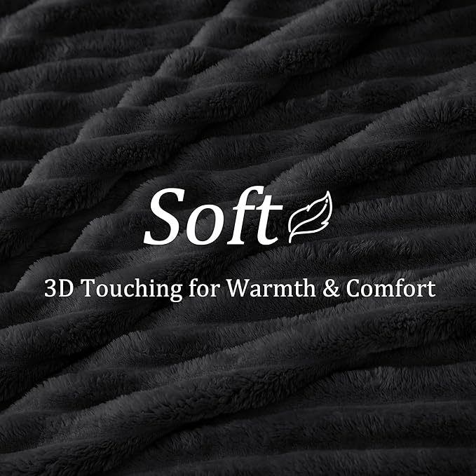 BEDELITE Ribbed Fleece Throw Blanket - Image 4