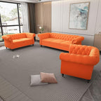 Chesterfield 3 Seater Sofa, Modern Velvet Tufted Couch 3 Seater - Image 7